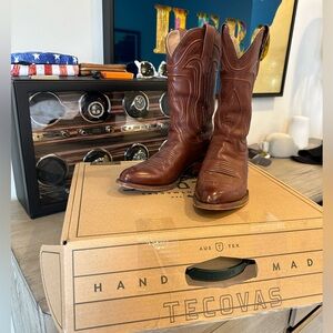 Tecova The Jamie Bourbon Calf Cowboy Boots Women 8.5